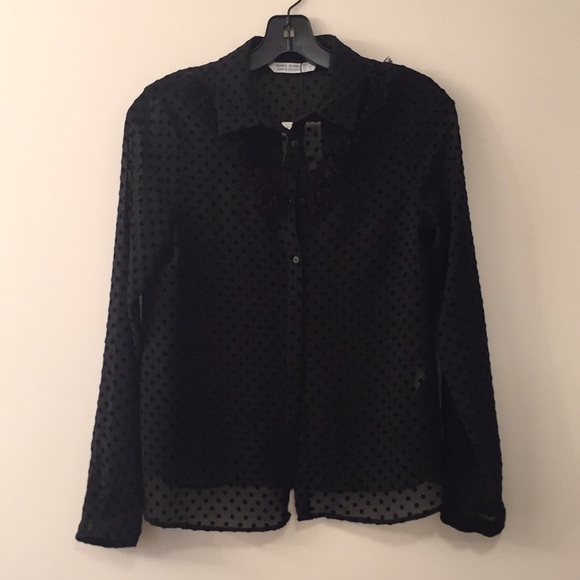 Zara Polka for black blouse. Xs - Picture 6 of 8